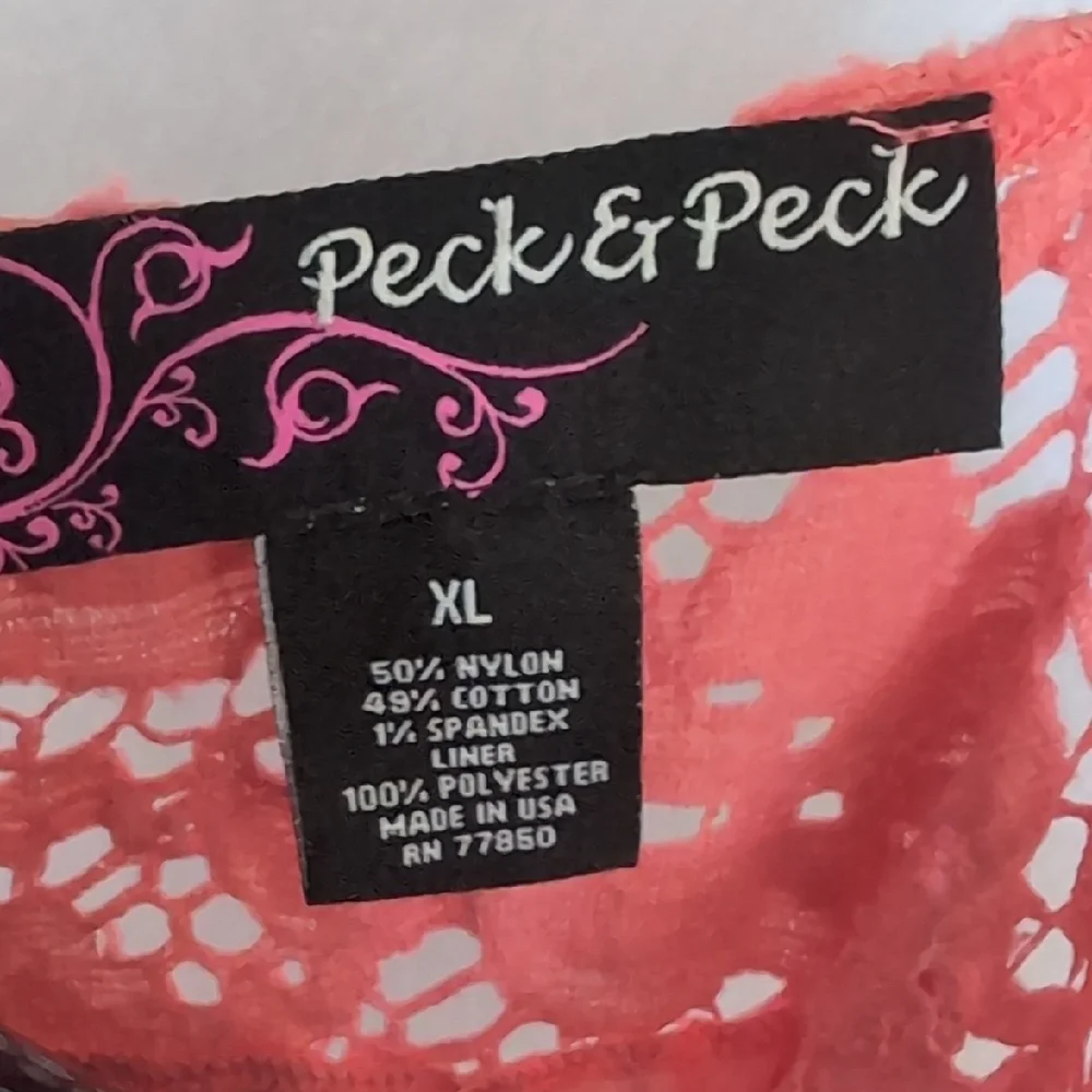 Peck & Peck Blue and Pink Strech Lace Blouses Soft Lightweight Tops - Picture 6 of 10